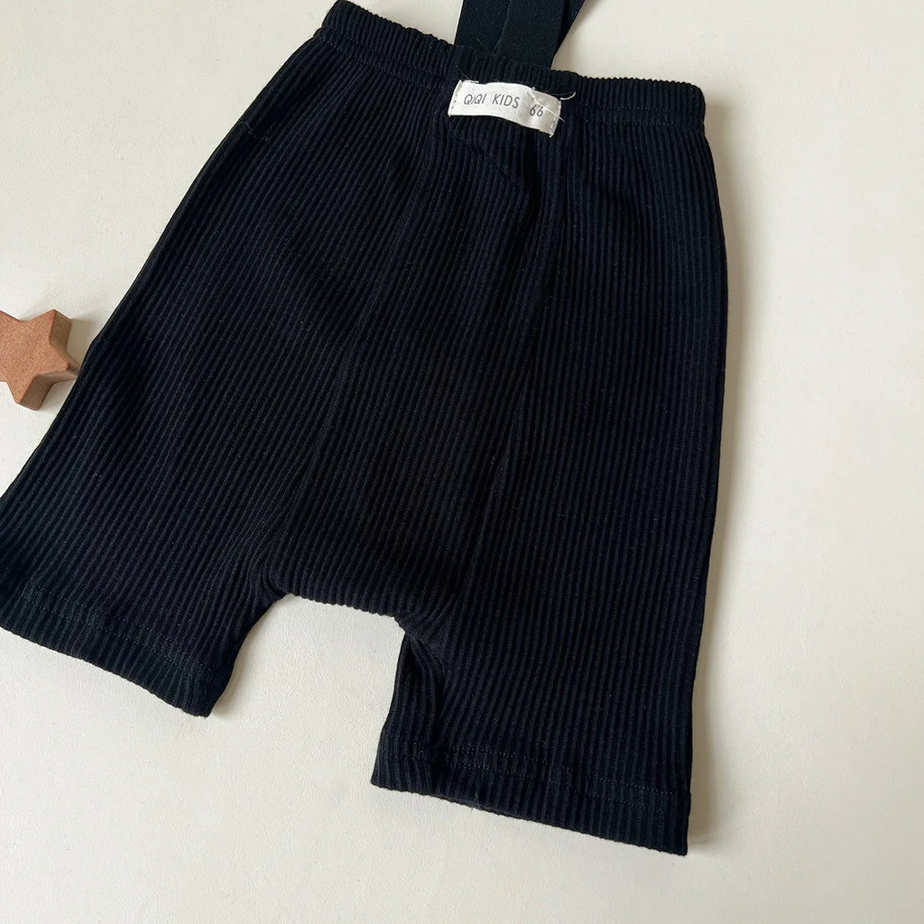 Conjunto de ropa UNITIM coreano de verano para bebés, camisetas de manga corta de algodón con tirantes, pantalones cortos finos, trajes para niños pequeños, 2 uds.