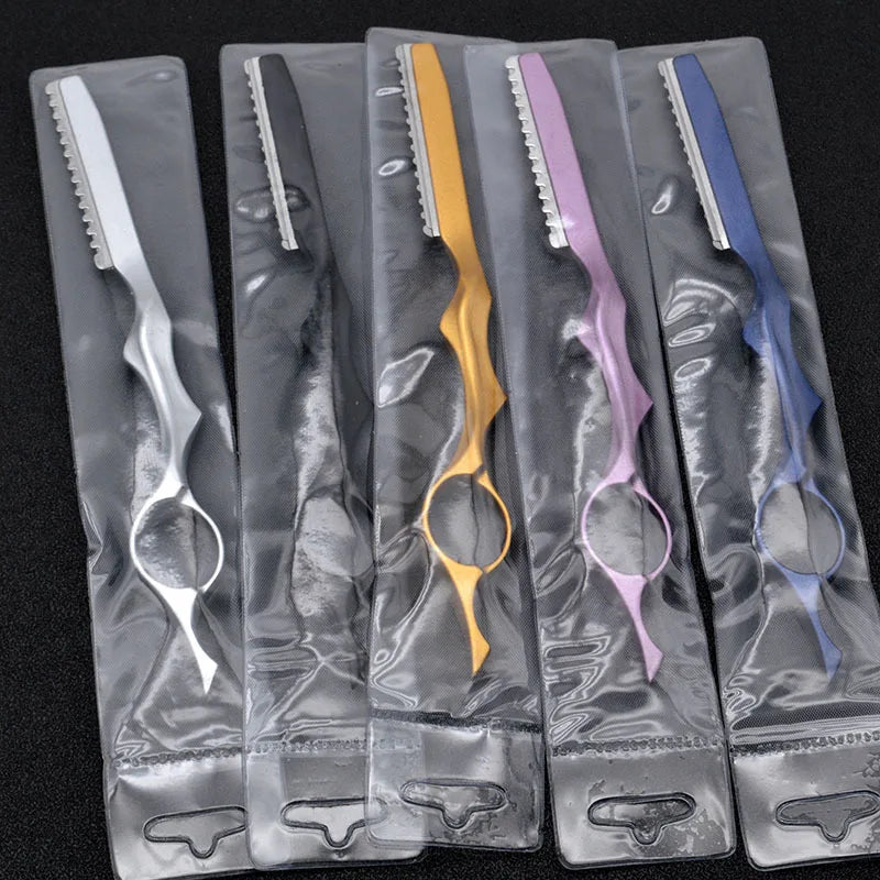 Navaja de Aluminio para Adelgazar el Cabello, Cuchilla de Corte Profesional, Afilada, para Barbería, Herramientas de Salón