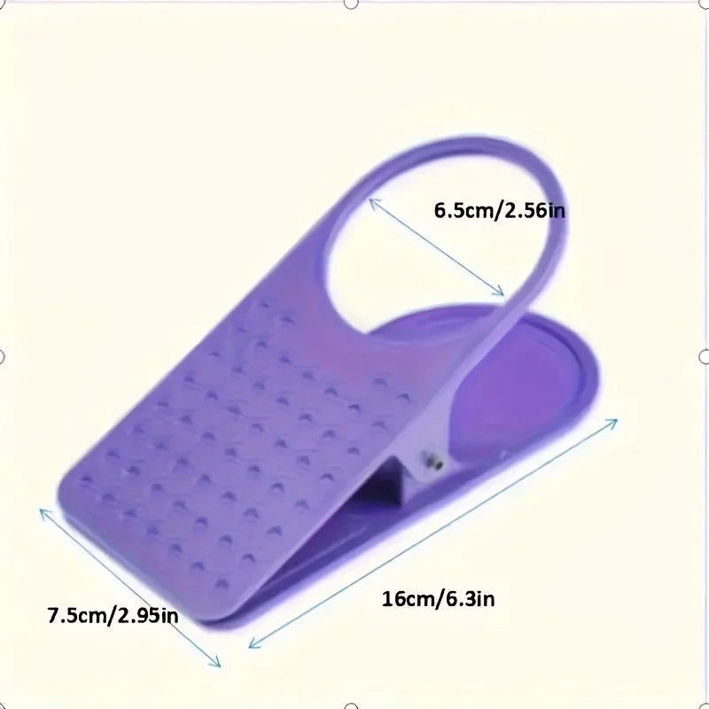 1 portavasos con clip, color aleatorio, clip para bebidas de mesa portátil de plástico duradero, adecuado para mesas y tablas