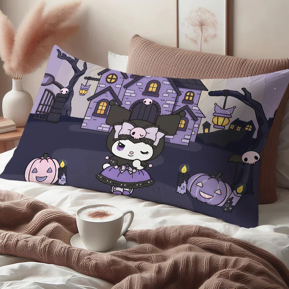 Funda de cojín My m-Melody dibujos animados rectángulo divertido lindo SRO funda de almohada hogar sofá sala de estar cafetería k-kuromi funda de almohada