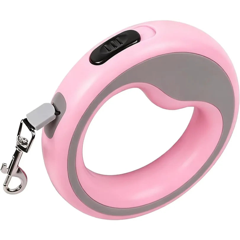 Correa Retráctil para Perro, Resistente, Extensible, con Cinta de Nailon Fuerte, Freno de Una Mano, Diseño Antienredos para Perros Pequeños