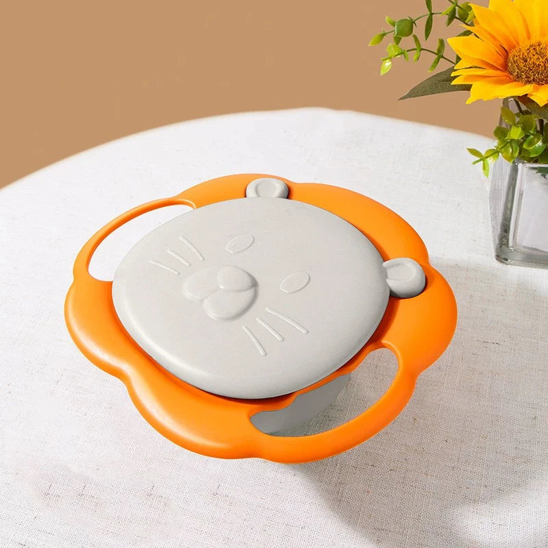 Cuenco giroscópico para bebé, diseño práctico, equilibrio giratorio para niños, novedad, giroscopio giratorio 360, platos de alimentación sólidos a prueba de derrames, plato para niños