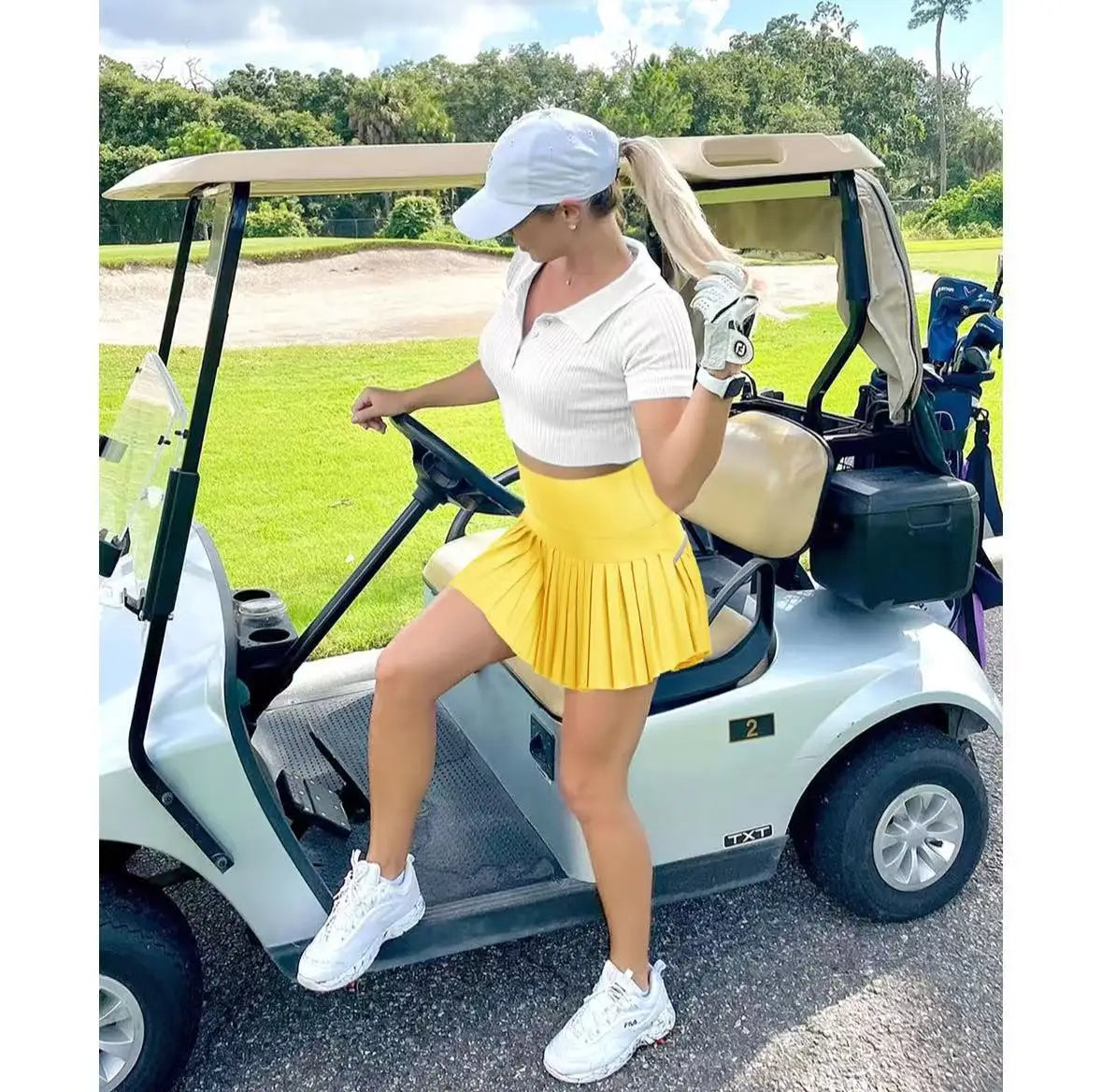 Faldas de tenis gimnasio Golf correr faldas pantalón plisadas de talla grande coloridas mujeres S-XXL deportes Fitness faldas pantalón de cintura alta con bolsillo