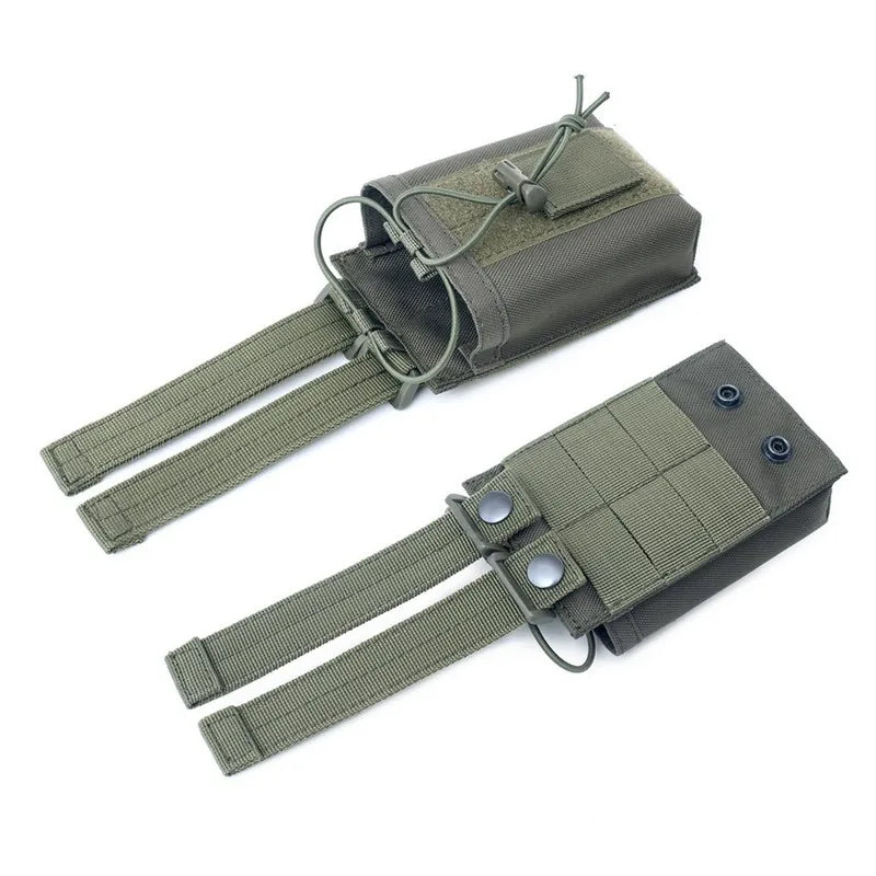 Bolsa para Talkie 1000D para caza al aire libre, bolsa táctica deportiva Molle de nailon para Radio, soporte para Walkie Talkie, bolsillo para revista Mag