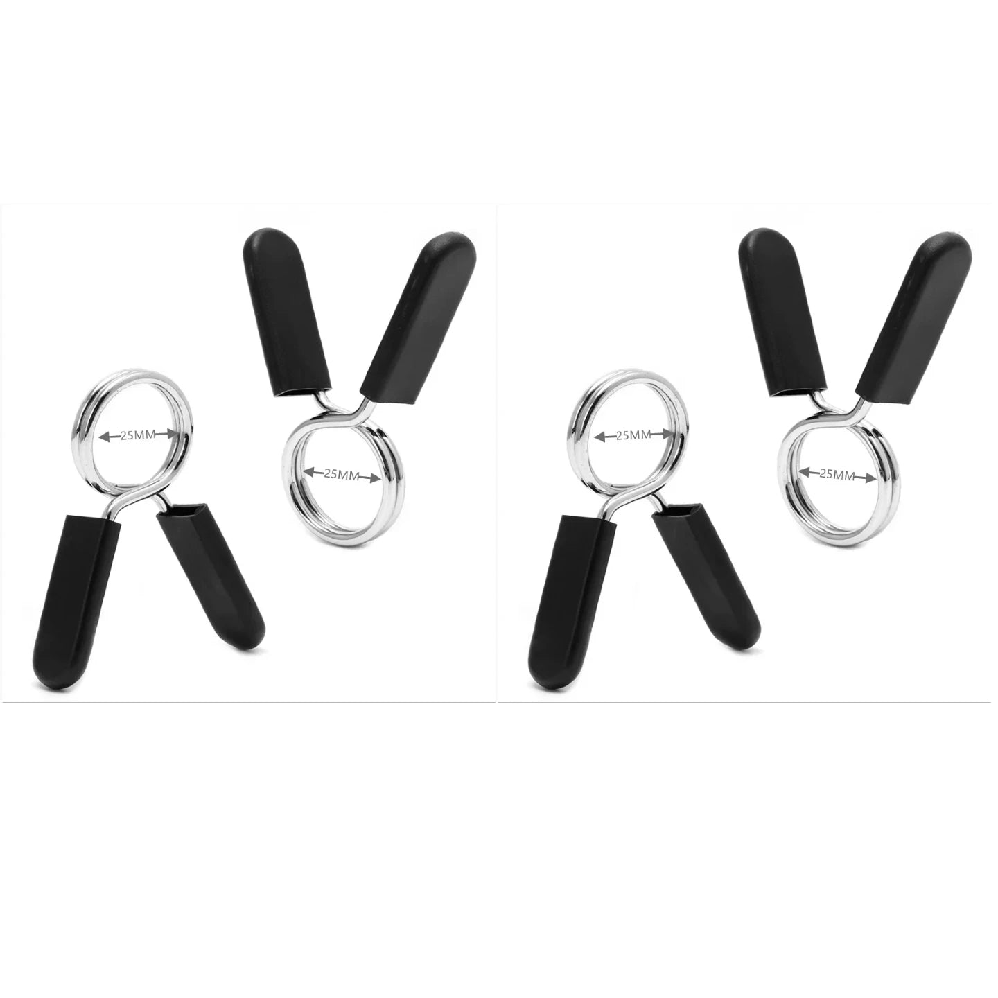 Abrazadera de barra de 25/28/30mm, Clips de cuello de resorte, bloqueo de mancuernas de peso para gimnasio, Kit de levantamiento estándar, bloqueo de levantamiento de pesas, 2/4 Uds.