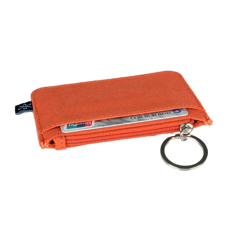 Monedero para mujer, cartera delgada minimalista para hombre, tarjetero, monedero de lona 4642