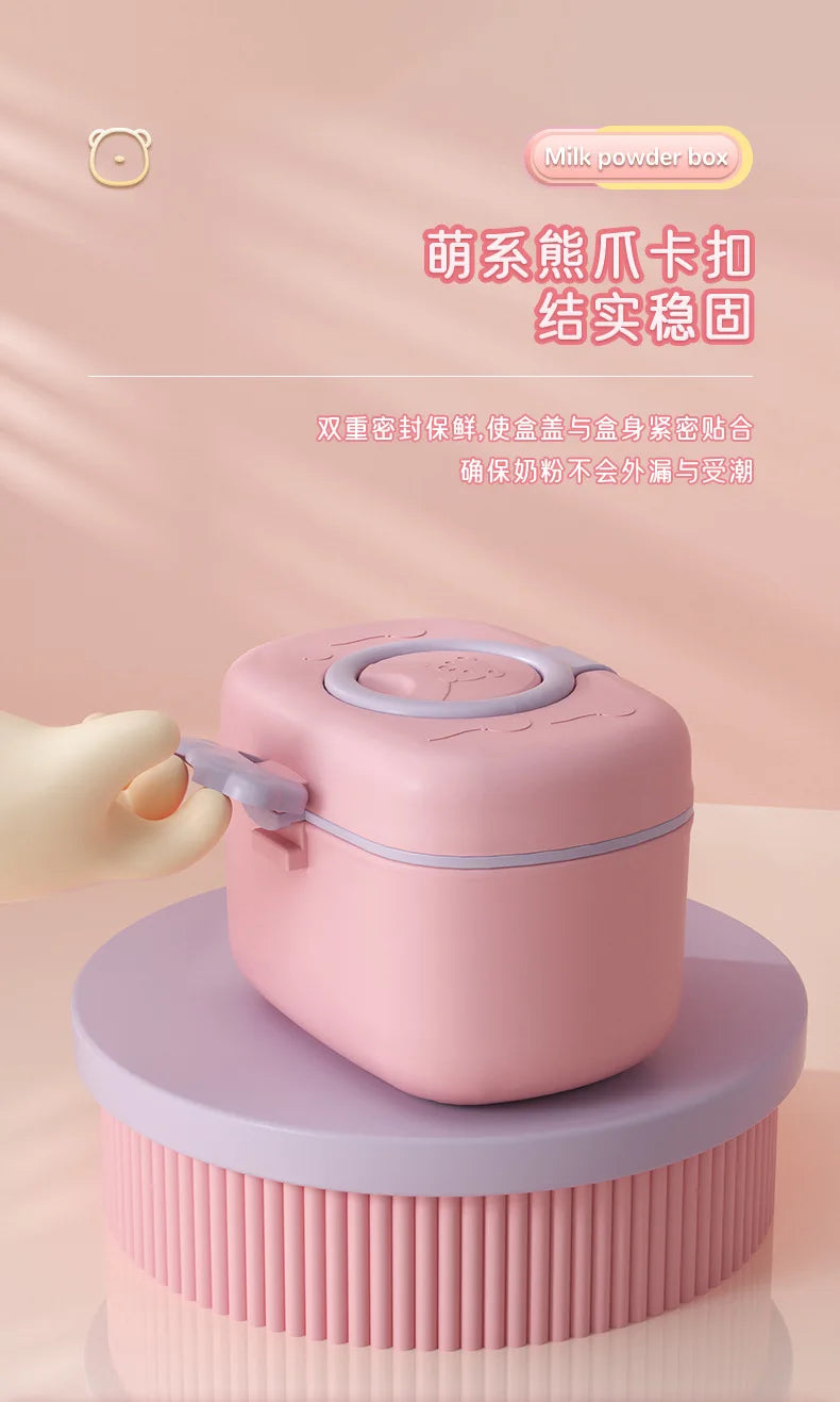 Contenedores portátiles de almacenamiento de alimentos para bebés, dispensador inteligente de fórmula de leche en polvo sin derrames sin BPA para frutas, aperitivos y nueces