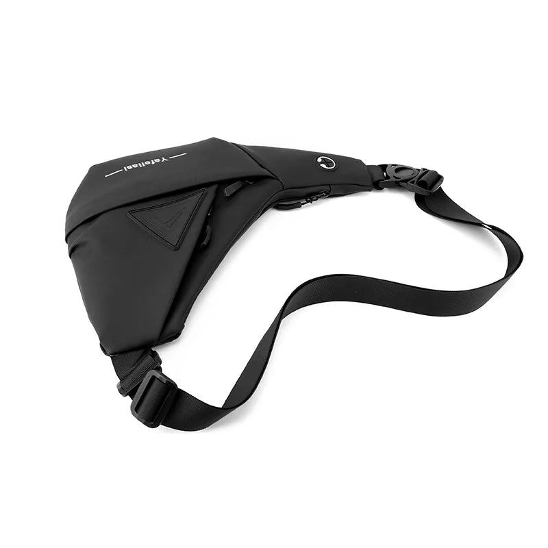 Bolso de Pecho Impermeable para Hombre, Bandolera, Mochila para Viajes Diarios, Membrana de Cuero Resistente a Salpicaduras, Ideal para Viajes Casuales
