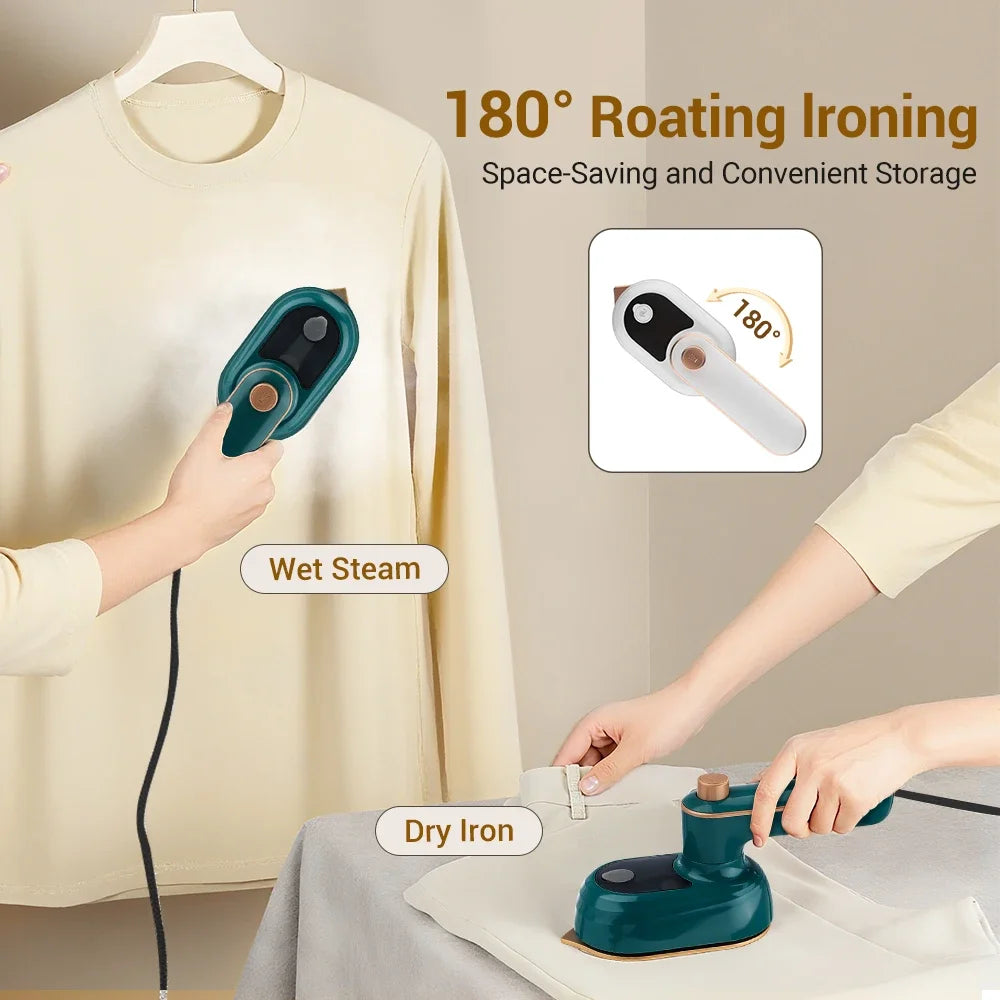 Mini vaporizador de ropa, plancha de vapor portátil de mano para viaje en casa, planchado de ropa, máquina de planchar en seco y húmedo, electrodoméstico