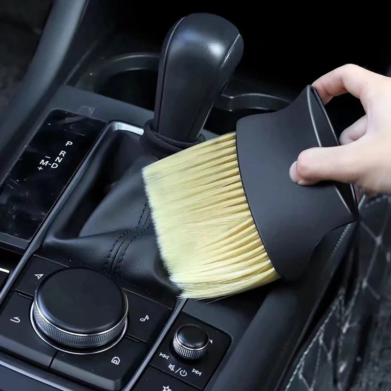 Cepillo suave para barrer el interior del coche, herramienta de lavado de coches, artefacto, espacio interior del coche, cepillo para polvo, cepillo de limpieza de salida de aire