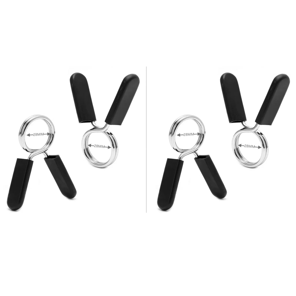 Abrazadera de barra de 25/28/30mm, Clips de cuello de resorte, bloqueo de mancuernas de peso para gimnasio, Kit de levantamiento estándar, bloqueo de levantamiento de pesas, 2/4 Uds.