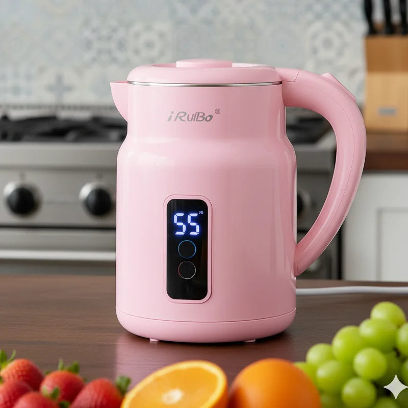 Iruibo 2.5l hervidor eléctrico 1000W casa cocina de calentamiento rápido hervidor de té de ebullición automático de protección de apagado de energía 110V hervidor de acero inoxidable