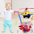 Andador de juguete para bebé, juguete de empuje manual para niños pequeños, avión, coche de juguete, juguete para caminar para niños, niños y niñas al aire libre