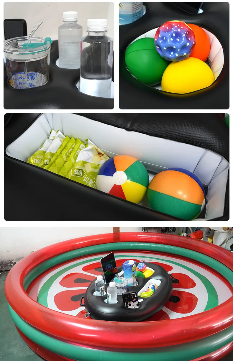Mesa Enfriadora Flotante para Piscina, Bandeja de Bar Flotante, Colchón de Piscina, Soporte para Comida y Bebidas, Accesorio para Piscina