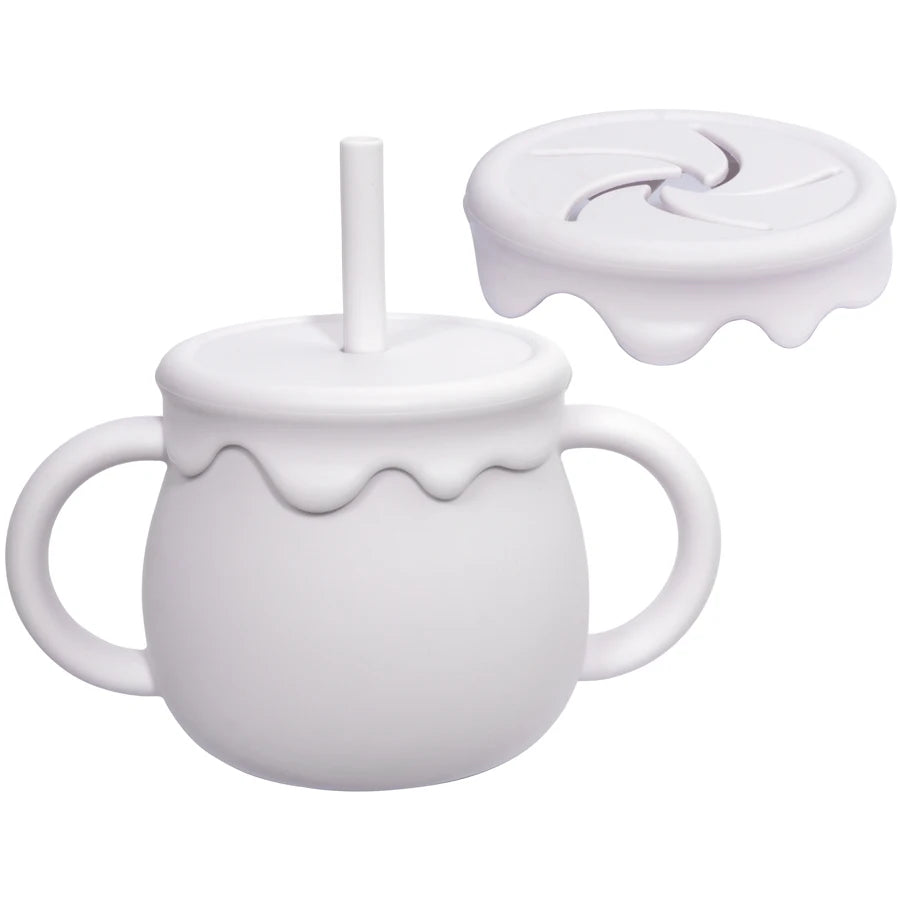 Tazas de alimentación de bebé, vasos portátiles, taza para sorber, contenedor de comida sólida, taza para aperitivos, tazas de aprendizaje para niños pequeños, suministros para recién nacidos