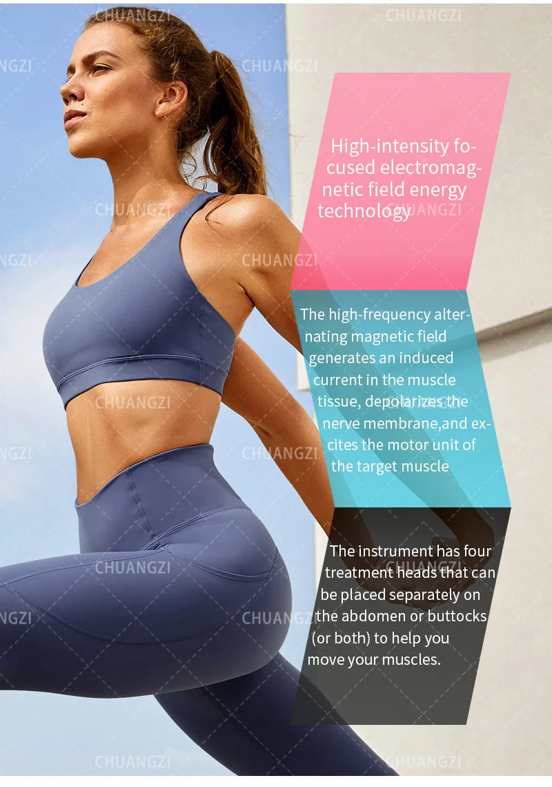 Máquina esculpida EMSzero 15Tesla 6500w EMS RF adelgazamiento de grasa quema estimulación muscular escultura corporal 15 terapia electromagnética