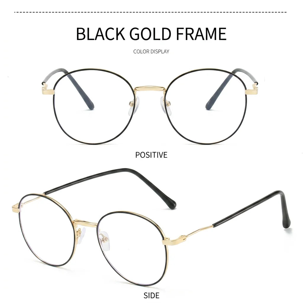 Gafas Fotocromáticas con Bloqueo de Luz Azul para Mujer y Hombre, Gafas de Computadora Redondas Retro, Gafas Antideslumbrantes Camaleón, Montura Óptica