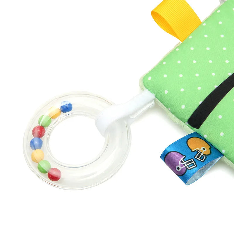 Toalla suave de felpa para bebé recién nacido, cochecito para dormir, sonajero, juguete colgante, manta de animales de dibujos animados, juguetes educativos de 0 a 24 meses