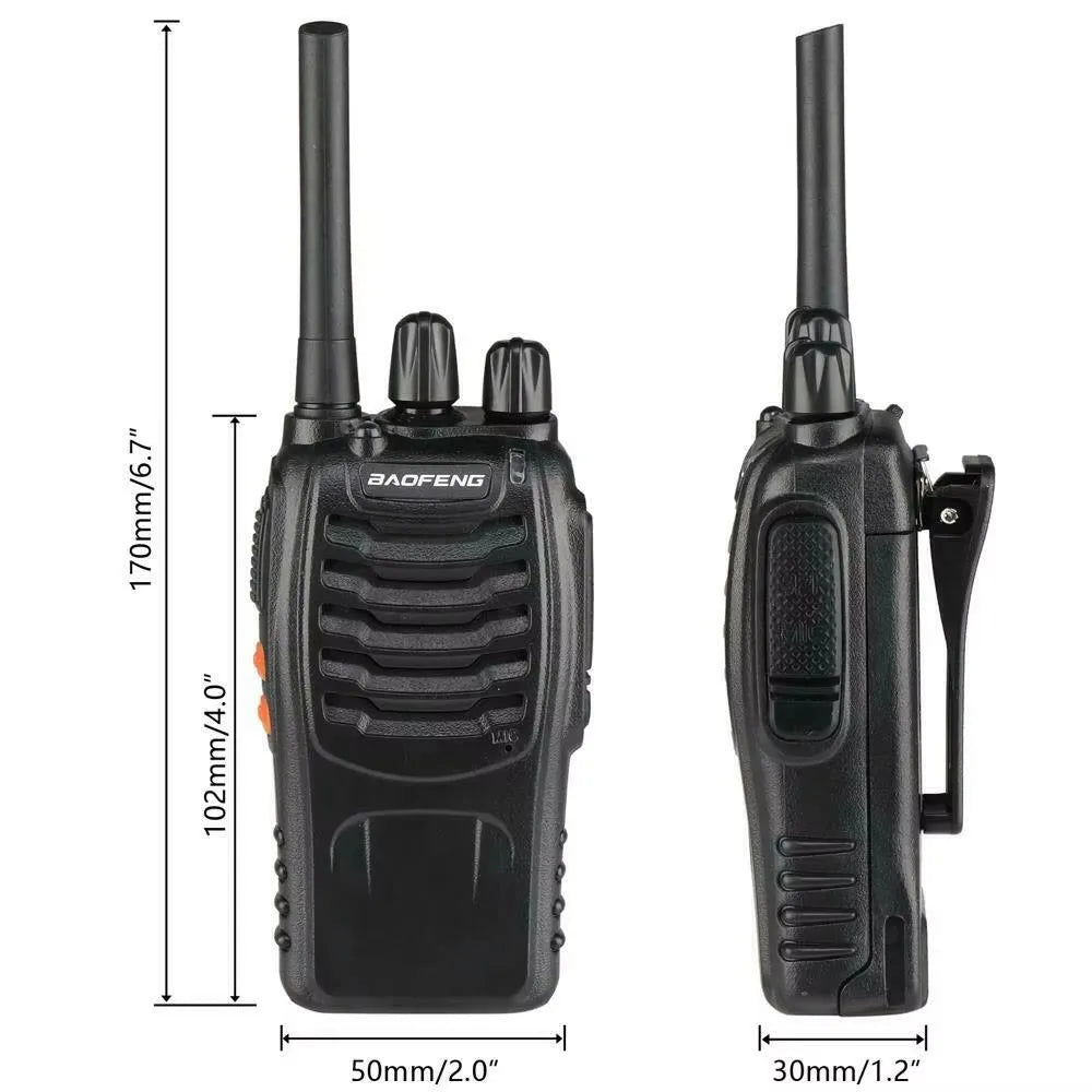 Fabricante de 2/4/6/10 unidades BF 88E Baofeng original de 5W, walkie-talkie para comunicación de larga distancia, ultra larga duración en espera, ideal para viajes por carretera