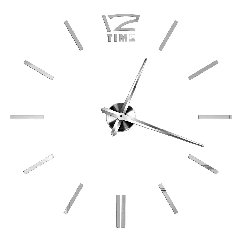 Reloj de pared con espejo acrílico de Número Romano grande 2D/3D, pegatina de moda DIY, relojes de cuarzo, reloj, decoración del hogar, pegatinas para el salón