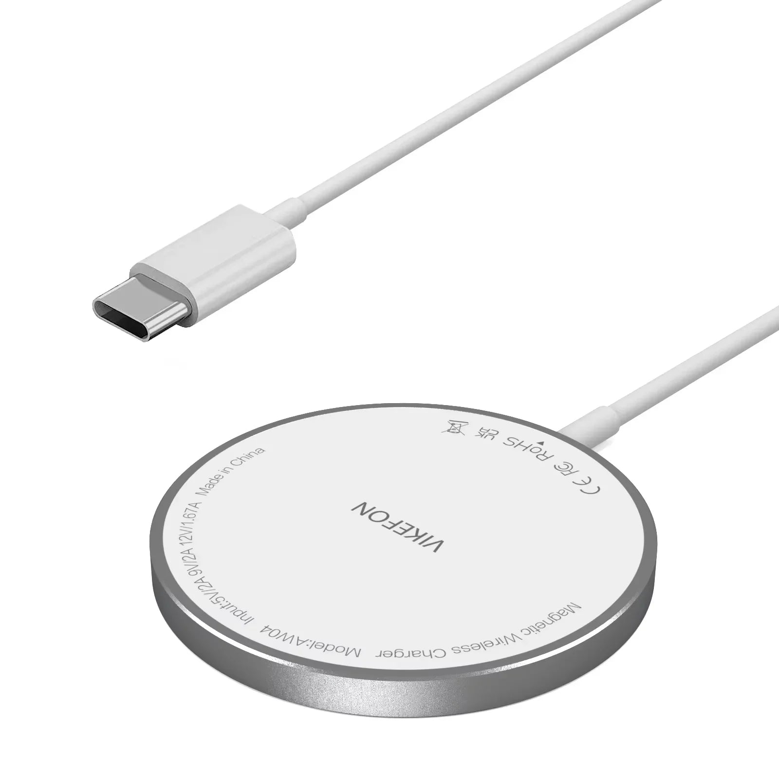 Cargador Inalámbrico Magnético Rápido con Doble Puerto USB, Mini Base de Carga para iPhone 17 16 15 14 13 12 Pro Max, Accesorio Universal para Teléfono