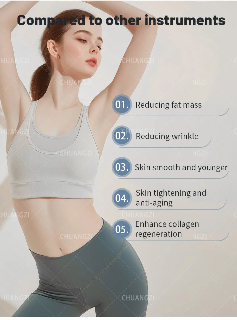 Equipo NEO portátil, máquina de adelgazamiento, celulitis ultrasónica, eliminación de arrugas, Estiramiento facial, 2 asas, máquina reductora de grasa Ultra 360