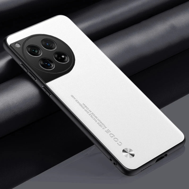 Funda de cuero PU de lujo para OnePlus 12 5G, funda trasera de silicona a prueba de golpes, funda de teléfono de protección completa para OnePlus12 One Plus 12