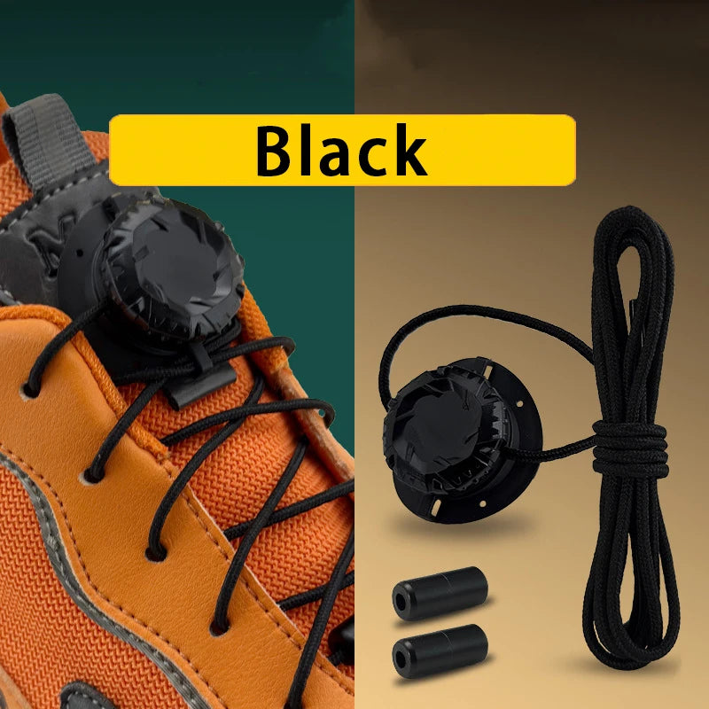 Cordones automáticos para zapatos sin nudos, cordones con hebilla giratoria, cordones gruesos para zapatillas, cordones rápidos para niños y adultos, unisex.