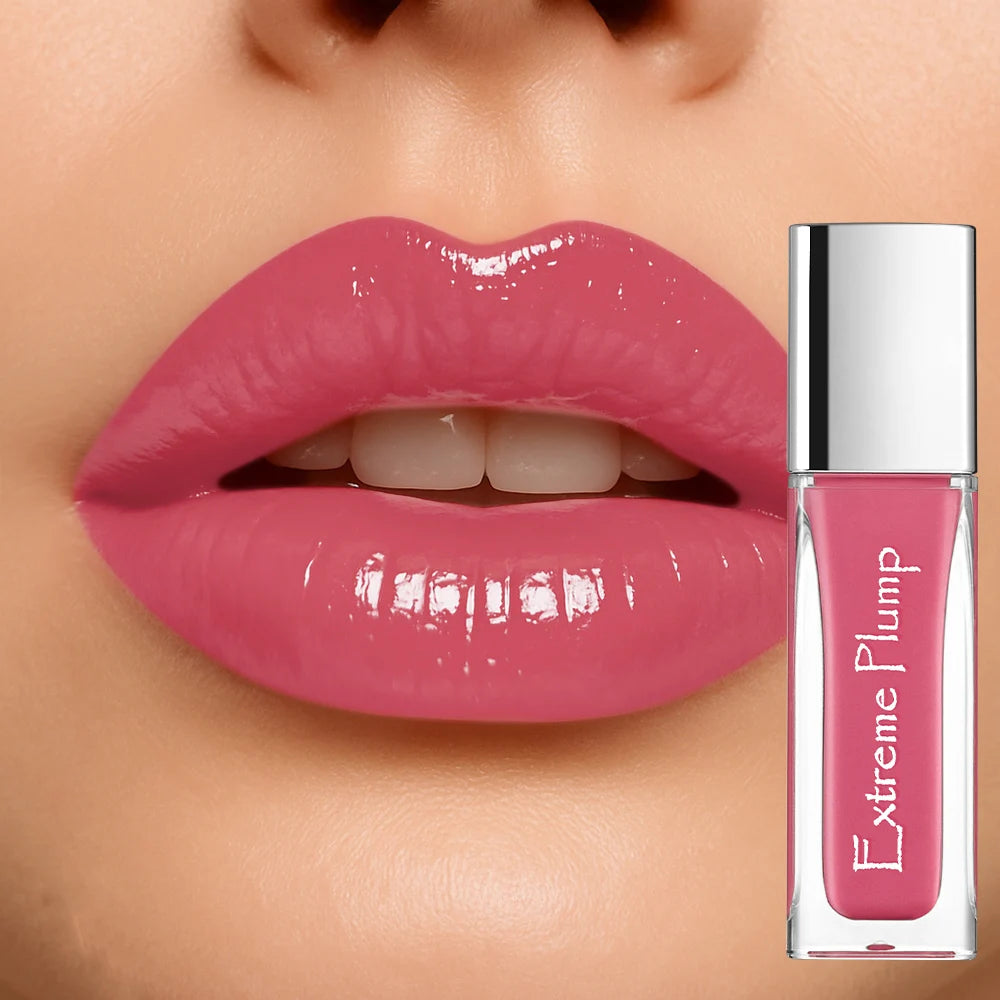 Brillo de labios de espejo resistente al agua, maquillaje de labios hidratante de larga duración, lápiz labial brillante suave para mujeres