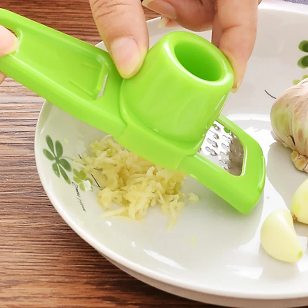 Trituradora de ajo de 1/2 piezas, prensa Manual multifuncional, rallador de ajo de jengibre, cortador, pelador de ajo, herramientas de cocina