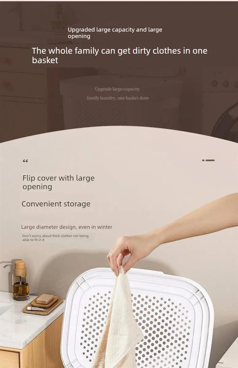 Cesto para Ropa Sucia de Gran Capacidad con Ruedas y Tapa para Baño, Uso Doméstico, Organizador de Almacenamiento para Dormit...