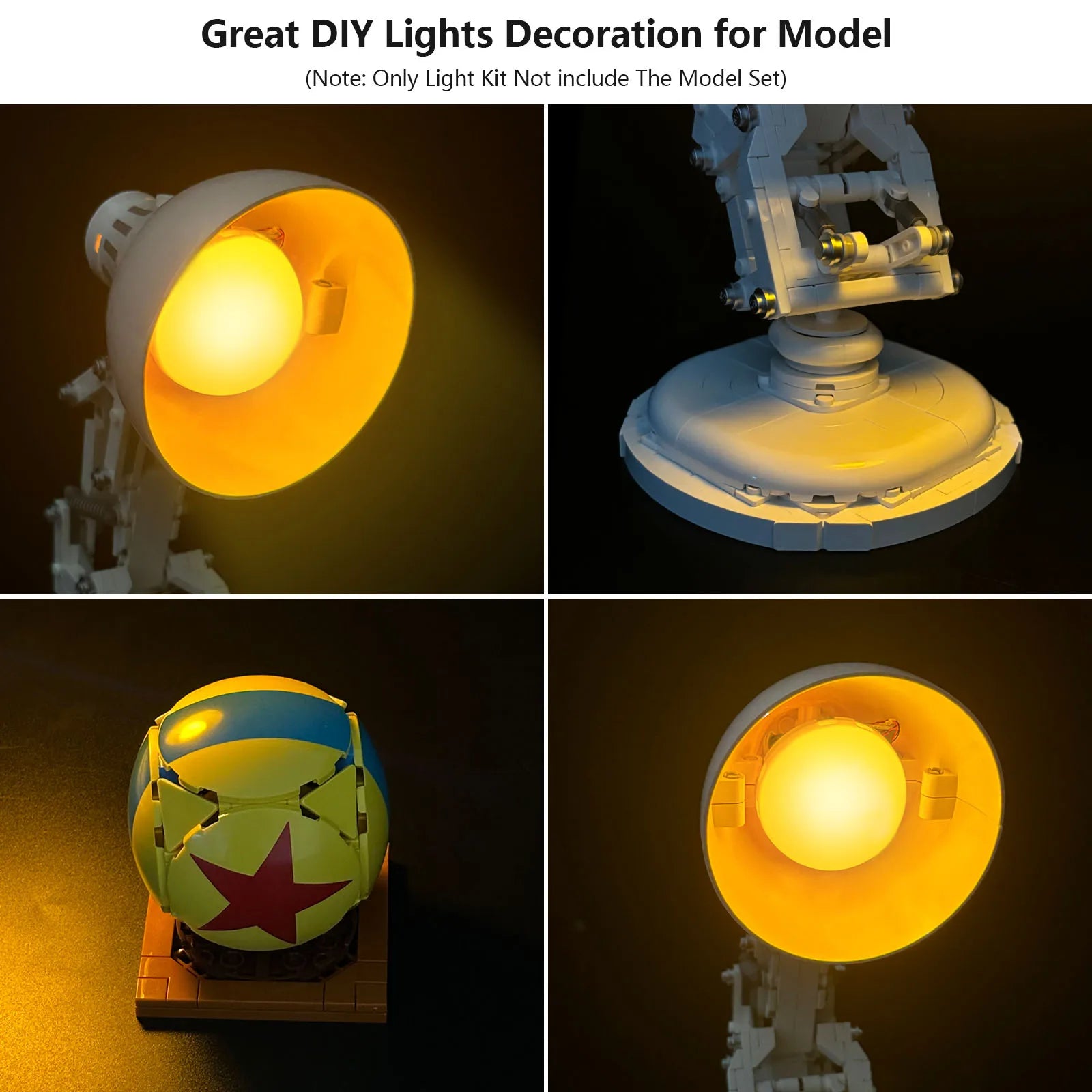 LYBMTWF Kit de luz LED compatible con bloques de construcción Lego 21357 Pixar Luxo Jr (no incluye los ladrillos modelo)