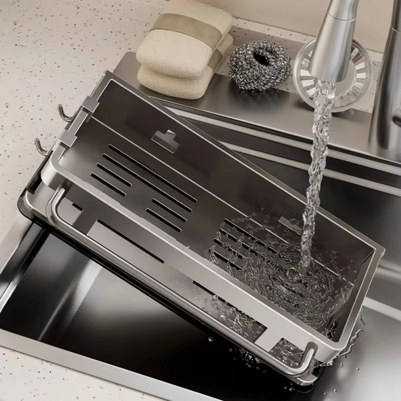Estante de almacenamiento con ventosa, estante de almacenamiento montado en la pared sin perforaciones, ahorro de espacio, estante de almacenamiento para baño y cocina, soporte para esponja de cocina