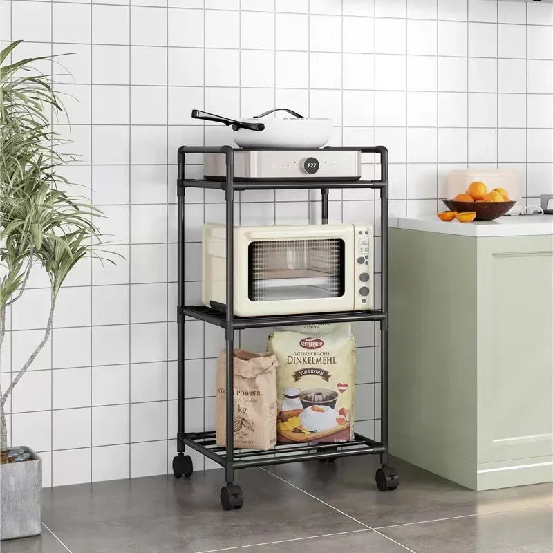 Unidad de almacenamiento y estantería portátil para el hogar, adecuada para cocina, dormitorio y uso multipropósito, con ruedas.