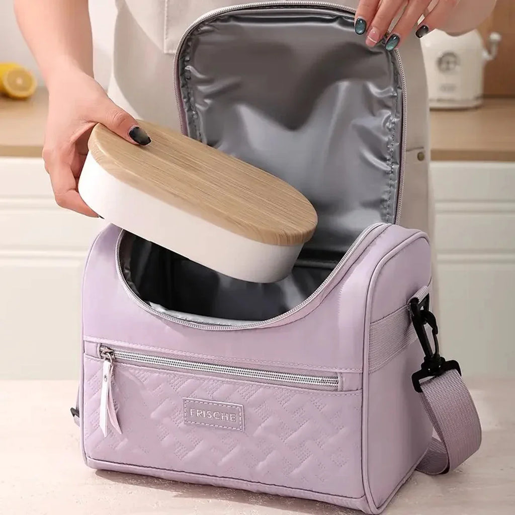 Bolsa de almuerzo portátil, caja térmica para alimentos, duradera, impermeable, nevera de oficina, lonchera con correa para el hombro, bolsa de Picnic para parejas, Unisex