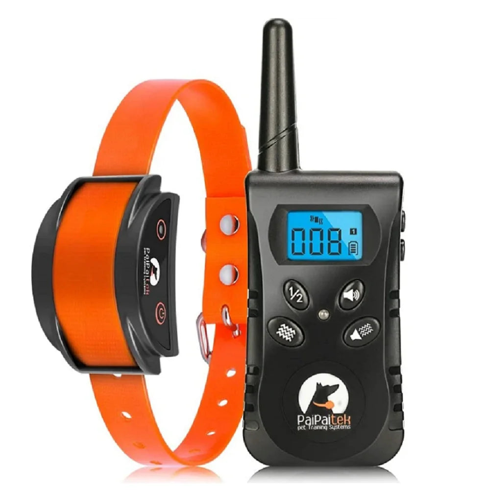 PaiPaitek Collar de adiestramiento para perros sin choque con control remoto, alcance de 1600 pies, collar vibratorio más ligero para perros pequeños, resistente al agua de 5-15 libras