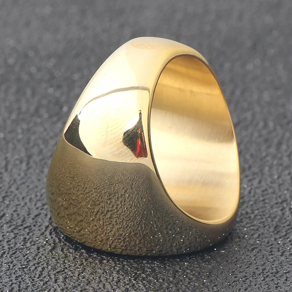 Anillo redondo con foto personalizada, anillos de acero inoxidable grabables gratis, joyería con nombre y logotipo personalizado para hombre, regalo conmemorativo familiar