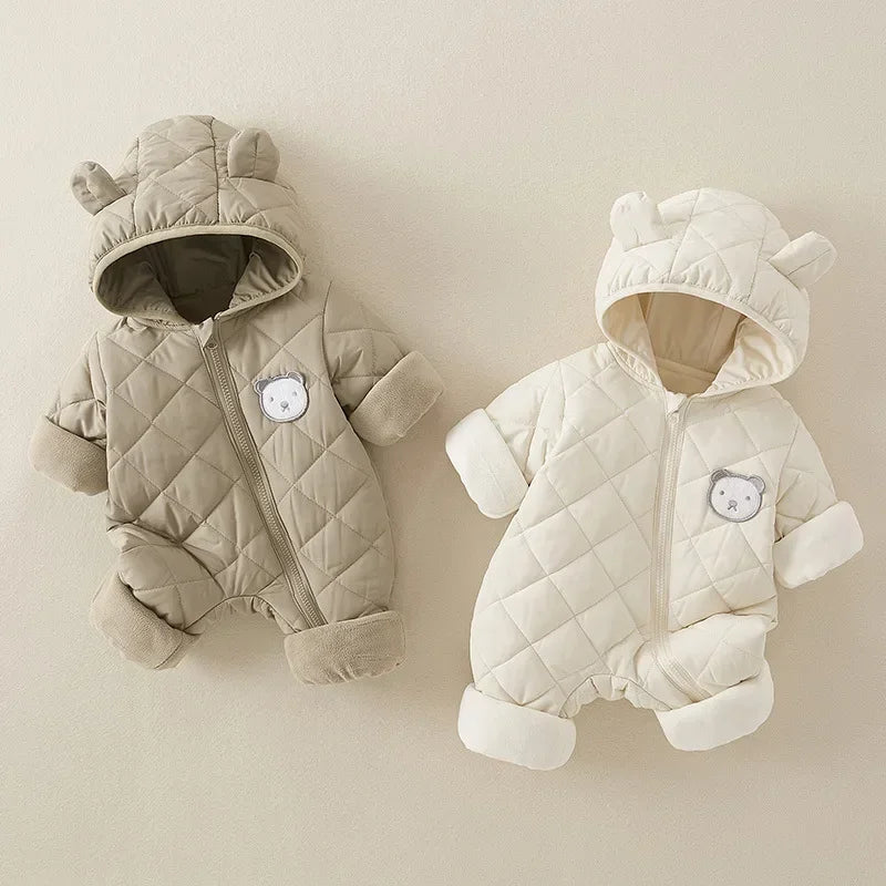 Ropa de invierno para recién nacido, ropa para niña, mono grueso para bebé, pelele cálido para bebé, Chaqueta de algodón, pelele, monos para niño, abrigo para niño pequeño