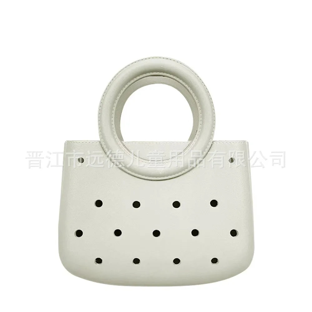 Bolsa de Almacenamiento Impermeable de Material EVA, Bolsa de Playa con Diseño Calado, Estilo Casual de Viaje, Tamaño Pequeño, para Uso Diario