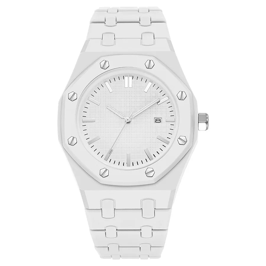 Nueva moda, Reloj con calendario de lujo para Hombre, relojes de cuarzo informales de negocios para mujer, Reloj deportivo de plástico, relojes para estudiantes, Reloj para Hombre