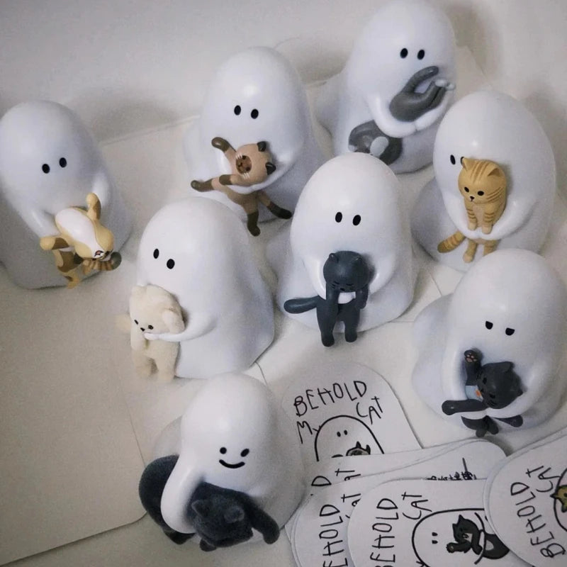 Ghody Behold My Cat Series, Caja Sorpresa con Figuras de Gatos, Lindas Mini Figuras de Anime Coleccionables, Decoración de Escritorio, Caja Misteriosa, Regalo para Niñas