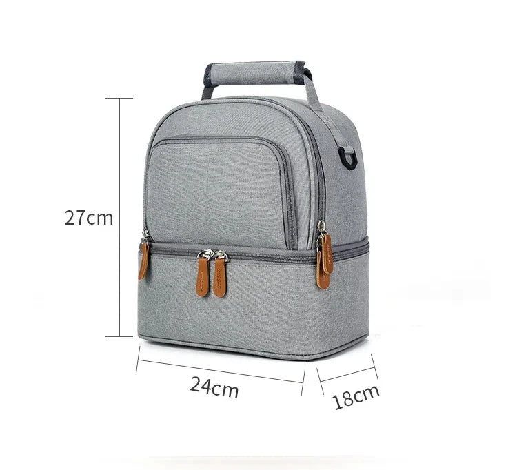 Bolsa de almuerzo para comida escolar de Picnic caliente de gran capacidad, mochila aislada, bolsas para fiambrera, refrigerador fresco, leche materna, bolso de mantenimiento fresco