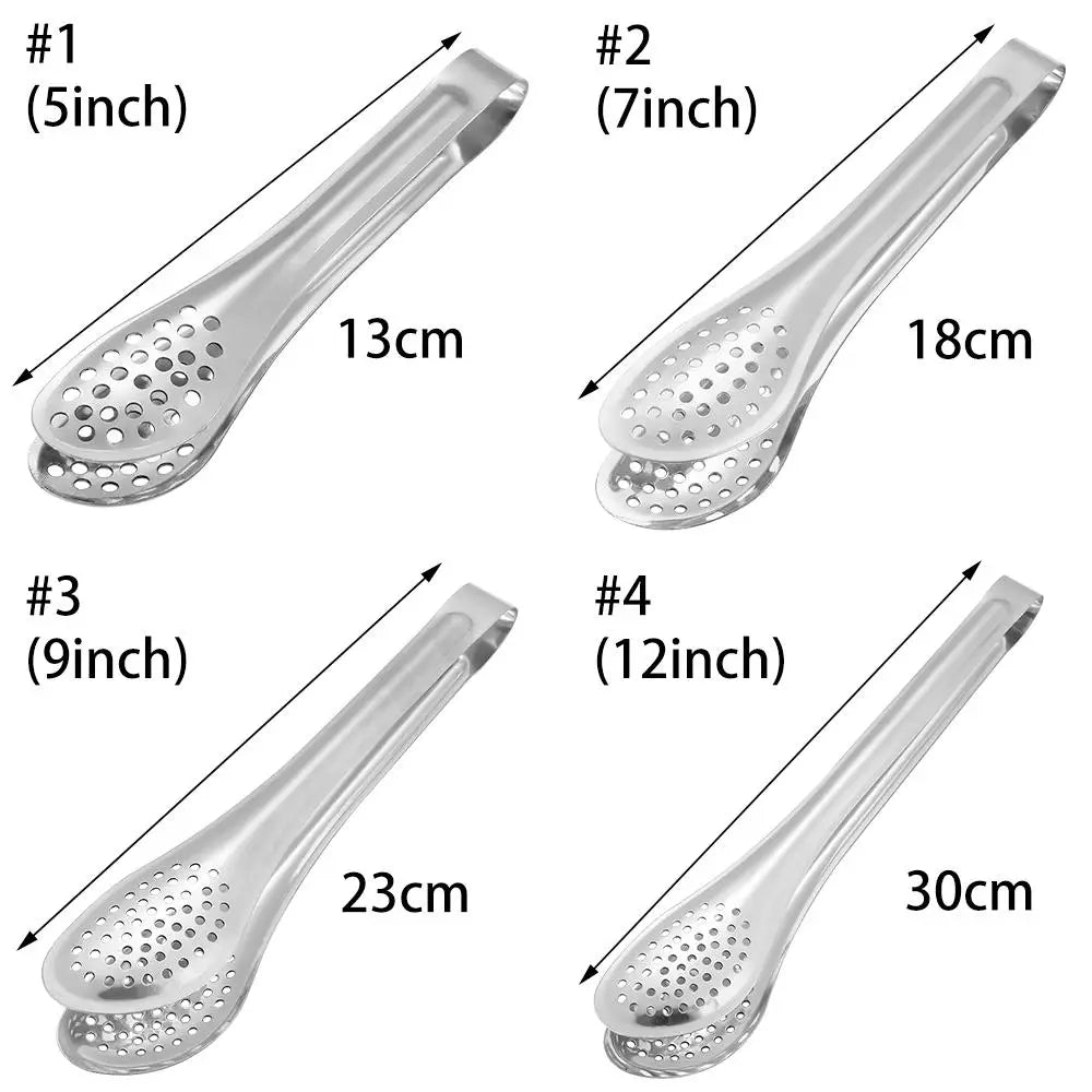 Utensilios de Cocina, Pinzas para Servir Ensaladas Resistentes al Calor, Pinzas para Barbacoa, Pinzas para Buffet, Pinzas para BBQ de Acero Inoxidable