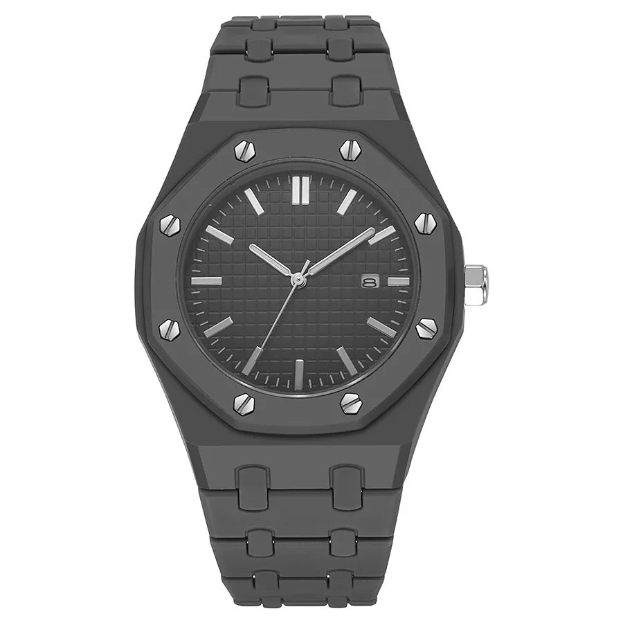Nueva moda, Reloj con calendario de lujo para Hombre, relojes de cuarzo informales de negocios para mujer, Reloj deportivo de plástico, relojes para estudiantes, Reloj para Hombre