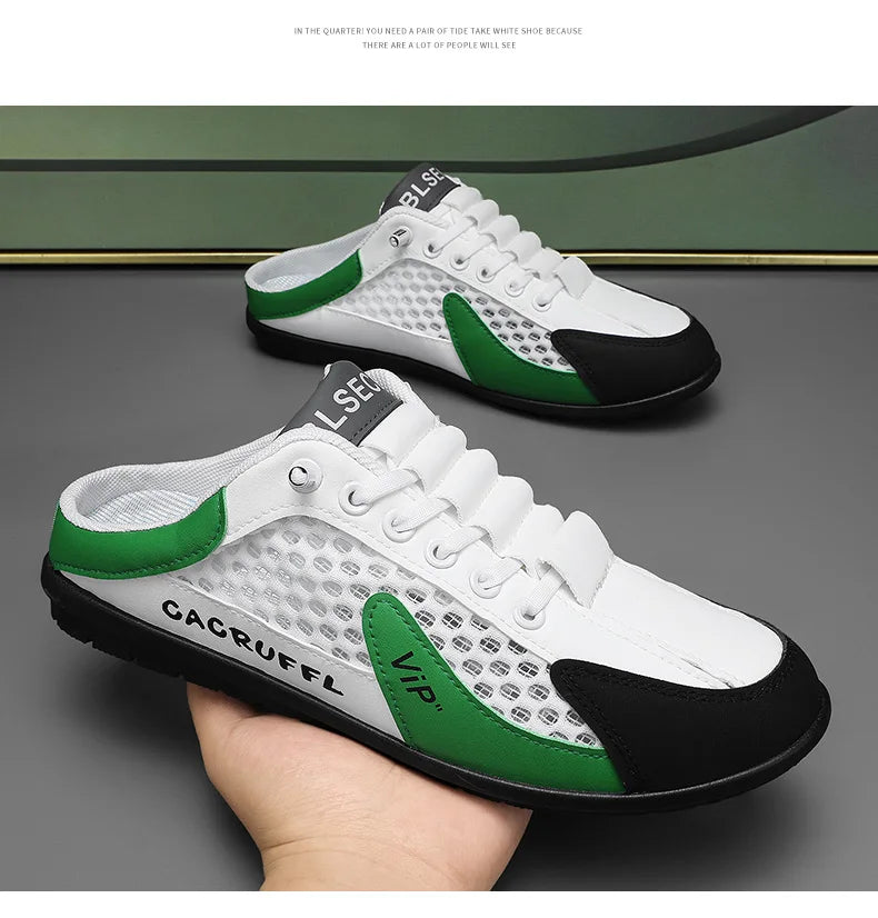 Zapatos de Hombre Estilo Verano 2026, Diseño Cerrado y Deslizante con Malla Transpirable, Mocasines Modernos y Transpirables
