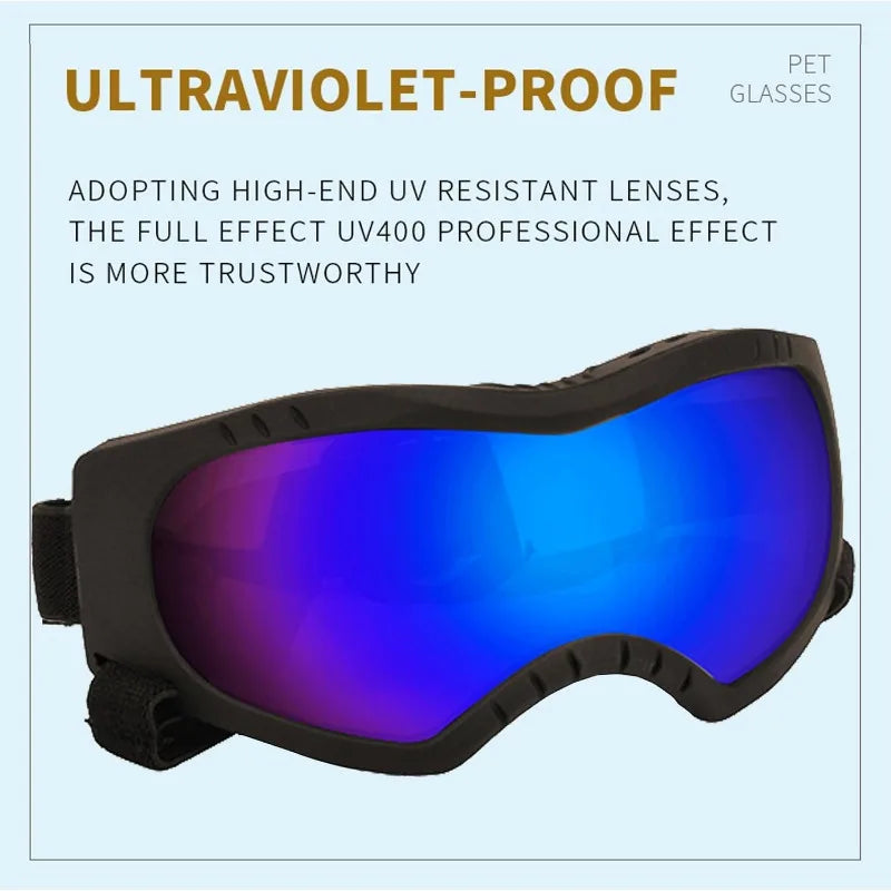 LETVIA Gafas para perros Gafas de sol con protección UV para mascotas para perros medianos Gafas específicas para mascotas al aire libre A prueba de viento A prueba de arena para senderismo