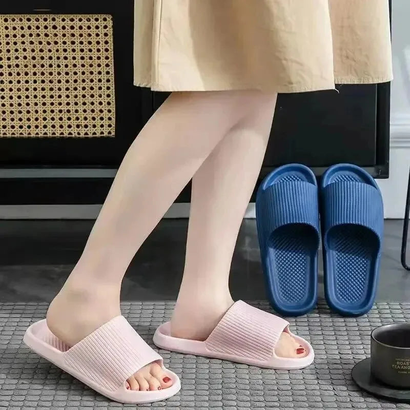 Zapatillas de Ducha Antideslizantes con Suela de EVA Suave para Hombres y Mujeres, Parejas, Impermeables, para el Hogar, Ocio, Baño, Pantuflas, Moda