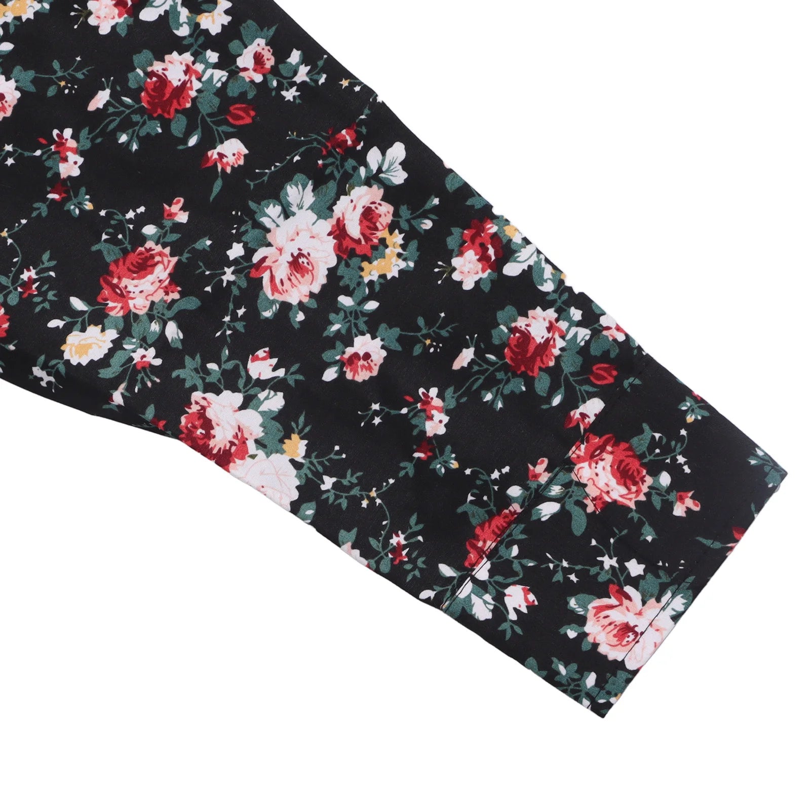 Camisa informal para hombre, blusa con botones y cuello vuelto de manga larga con estampado Floral, camisa con estampado Floral para hombre talla M