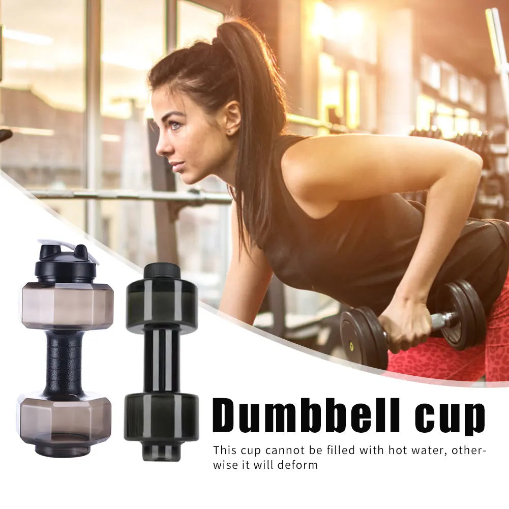 Botella de Agua Deportiva con Forma de Mancuerna para Camping, Actividades al Aire Libre, Fitness, Ciclismo, Cómoda y Decorativa