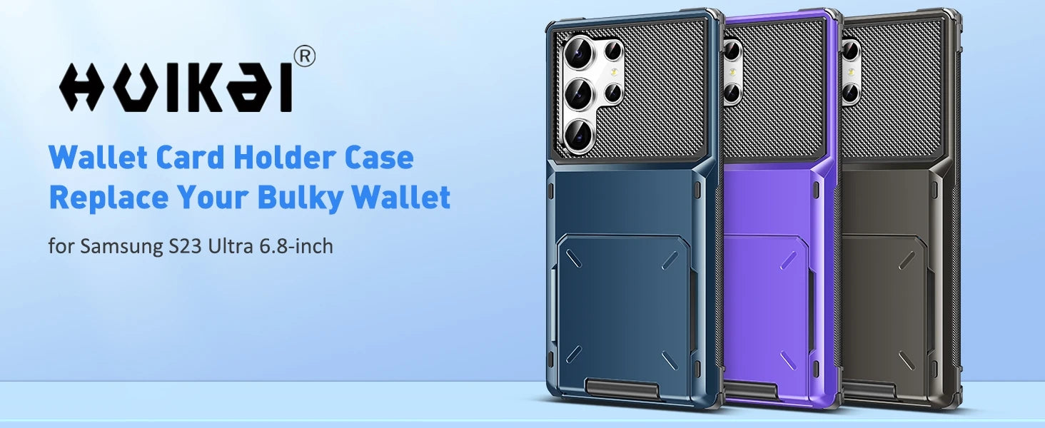 Funda con Tarjetero para Samsung Galaxy S26 Ultra S25 S24 S23 S25 FE A17 A56 A37, Funda Protectora Resistente con Ranura Oculta para Tarjetas